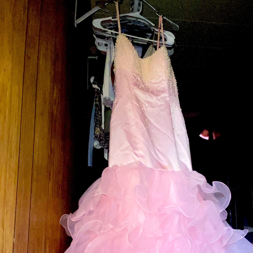 8 YEAR OLD PROM DRESS (STAINS)